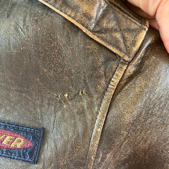 Vintage GAP Leather Flight Bomber Jacket – Lined Aviator Style - Picture 9 of 9